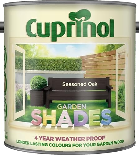 Seasoned Oak Shades Matt Wood Treatment 2.5L | Exterior Wood Paint and Protector | Matt Finish for Sheds Fences Garden Furniture and Outdoor Timber