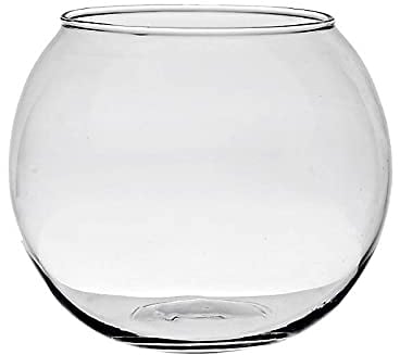 CRISTALICA Vase Blumenvase Kugelvase Bubble Ball Transparent D 11 cm Handgeformtes Glas Jedes Stück EIN Tischdeko Hochzeitdeko Raumdekoration