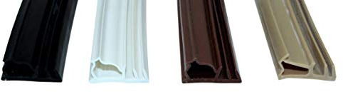 SN-TEC Universal Haustürdichtung/Türdichtung SNSK 312 (Gesamtbreite 19mm) für 5mm Nut, 12mm Falzbreite, 3 bis 8mm Anschlagluft (12 Meter) Farbauswahl: Schwarz/Weiß/Braun/Beige (Braun)