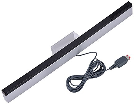 Zerone Spiel Wired Infrarot IR Signal Ray Bewegungssensor Bar/Empfänger für Wii Konsolen (Silber)