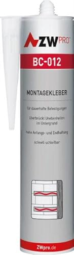 ZWpro BC-010 Montagekleber, lösungsmittelfrei, für innen, 310 ml, für dauerhafte Befestigung