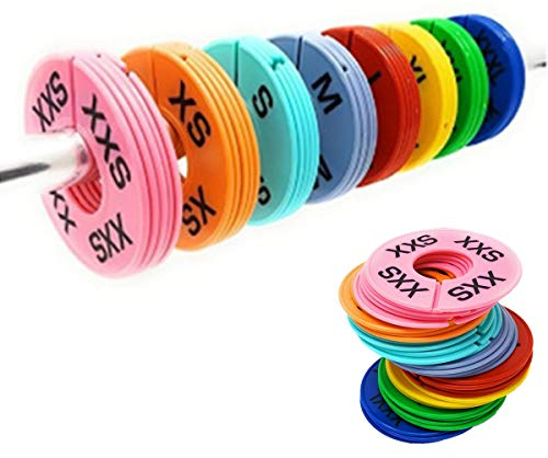 YianBestja Runde Kleiderbügel Teiler Kleidung Rack Größe Trenner Kleiderstange Größenfinder Kleiderständer für Kleiderschrank Bekleidungsgeschäft (40PCS Kleiderbügel Teiler)