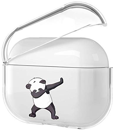 Oihxse Schutzhülle Kompatiblel für AirPods Pro Hülle,Slim Plastik Hülle PC Schlank Leicht AirPods Zubehör Schutzhülle Robustes aus Premium Tragbar Case für AirPods Pro Case-Panda