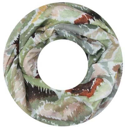 Majea Damen Loop Schal Schlauchschal Halstuch (880023) (grün 3)