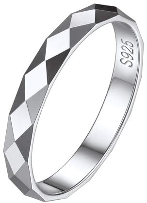 ChicSilver Silber Bandring in Ringgröße 57 Damen Fingerring 3mm breit Lieblingsring Hochzeitsring mit Geschenkebox für Braut Brautjungfer