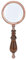 Oumefar Antik Handlupe 10X Handheld Lupe Abnehmbare Holzgriff Lupen Leseinspektion Lupe Zinklegierung Lupe Hohe Vergrößerung für Senioren, Kinder