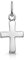 Amberta Unisex 925 Sterling Silber Kreuz Anhänger: Kleines Einfaches Kreuz