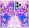 Bcov iPhone 13 Pro Max Case, Purple Cherry Blossom Leather Flip Phone Case Wallet Cover with Card Slot Holder Kickstand For iPhone 13 Pro Max