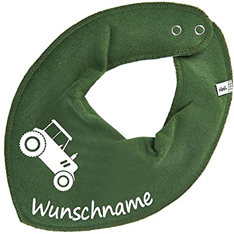Elefantasie Unisex-Kinder Baumwolle Halstuch in Einheitsgröße Traktor dunkelgrün