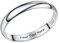 PROSILVER personalisierte Verlobungsring 925 Sterlingsilber Größe 57 für Männer Frauen 3mm glänzender Ring Ehering Hochzeitsring Trauring Memoirering Ewigkeitsring