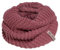 KNIT FACTORY - Alex Loop Schal - Schlauchschal - Winterschal - Rundschal - Herrenschal - Damenschal - Wollschal - Grob gestrickten Rippenmuster - Für Damen und Herren - Stone Red - Rot