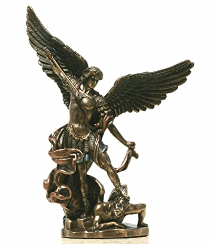 Saint St. Michael Erzengel besiegte Lucifer Statue Bronze-Finish 55 cm Höhe 55 cm, Height: 55 cm (21.65 inches)