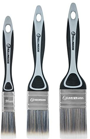 ROLLINGDOG Paint Brushes Decorating Set- for Wall Paint, DIY Detail Painting (3 PC Pack, 20mm, 40mm, 50mm)