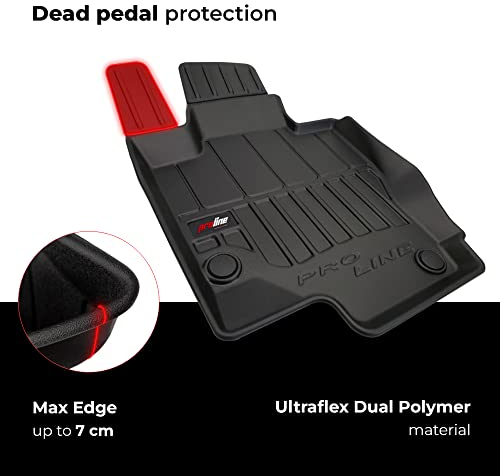 FROGUM ProLine 3D Gummimatten Exklusiven Auto Fußmatten Autofussmatten für BMW 5er E60 2003-2010, für BMW 5er E61 2003-2010 | Die höchsten Kanten