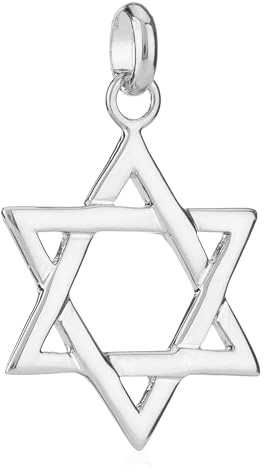 NKlaus 925 Ciondolo in argento Sterling Stella di David Esagramma Catena Charm 20x20mm 5066