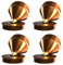 Xirhhur 4Pcs Speaker Spikes Floor Protectors Shockproof Speaker Isolation Spikes with Base Pad for Speaker,Subwoofer,Amplifier,Turntable,Recorder CD DAC with 3m Adhesive (Gold)