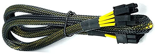 CPU 8 Pin Male To CPU 8(4+4) Pin Male,EPS-12V Motherboard Adapter Cable for Modular Supply 32 Inches