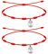cotigo, Pulsera Roja de 7 Nudos con Amuleto en Acero, Suerte y Protección, Pulsera Mal de Ojo para Parejas y Amistad, Bisutería Ajustable para Mujer y Hombre (Virgen del Pilar - Plateado)