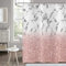 Hnmdmyi Tenda da doccia rosa 180x180, oro rosa glitter tende da doccia grigio e bianco marmo tenda da bagno astratto moderno lusso arte impermeabile poliestere tessuto lavabile tenda da bagno