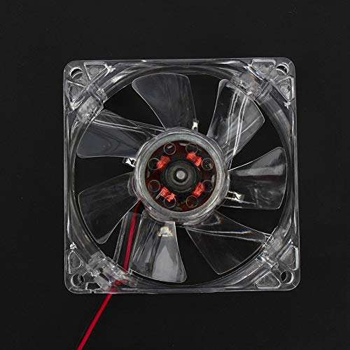 Annadue Blue LED 80mm PC Computer Cooling Case Fan for Quiet and Stylish Cooling