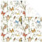 AnyDesign Vogel-Geschenkpapier, Aquarell, Schmetterling, Zweig, Blume, Geschenkpapier, groß, gefaltet, flach, dekoratives Kunstpapier für Hochzeit, Babyparty, Geburtstag, Basteln, Geschenkverpackung,