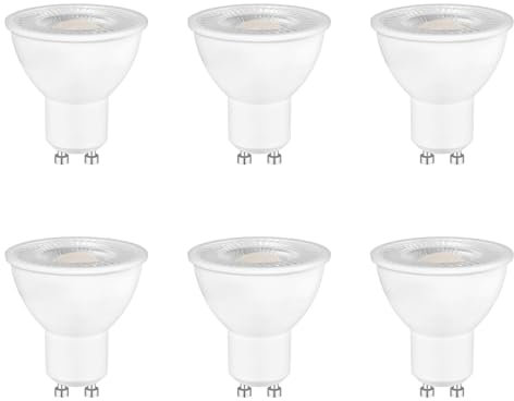 GU10 LED Kaltweiß Lampe, 5W LED Leuchtmittel Ersetzt 50W Halogenlampen, 6000K Kaltweiss 500 Lumen, AC 230V, 120° Abstrahlwinkel Reflektor, MR16 Reflektorlampe Glühbirnen, Nicht Dimmbar, 6 Stück