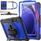 SEYMAC stock Hülle für Samsung Galaxy Tab S10 Ultra / S9 Ultra / S8 Ultra 14,6 Zoll, Stoßfeste Hülle mit Displayschutz, 360° Drehbarer Ständer/Handschlaufe, Stifthalter & Schultergurt, Blau