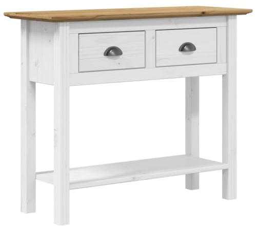 vidaXL Konsolentisch BODO Braun 91x35x74 cm Massivholz Kiefer