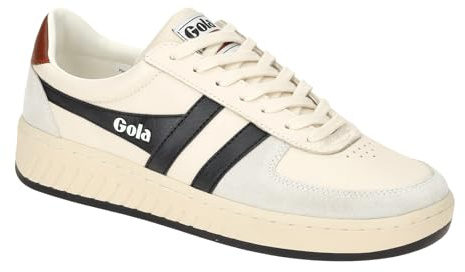 Gola Grandslam Classic Sneaker für Herren, Cremefarben/Schwarz/Rost, 45 EU