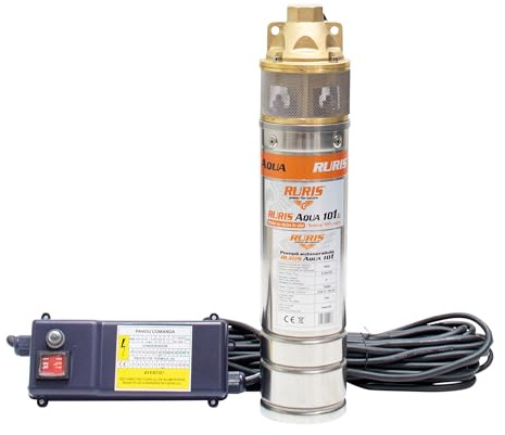 RURIS Aqua 101 Pompe Submersible 750W 2400 L/h 60 m Cable 15 m Eau Propre