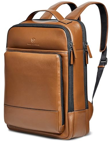 VON HEESEN Leder Laptop Rucksack