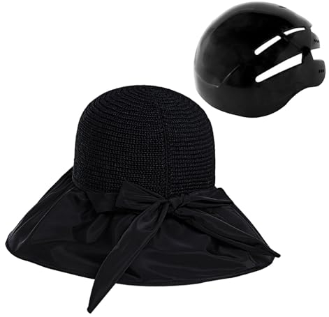 Baoblaze Fahrradhelm-Kappe, Surf-Eimer-Hut, Sicherheit, Radfahrer-Helm, Sonnenschutz, moderner Helm für Erwachsene, Hut-Typ-Helm für den Alltag, Schwarz