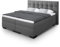 UNIVANDO Milano Boxspringbett mit Matratze I 7 Zonen Durchgehende Taschenfederkernmatratze I TFK Härtegrad H2-H3 Wendematratze & Bonellfederkernmatratze I Mit Kopfteil I Grau I 140 x 200 cm