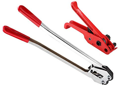 Tendeur de Sangle Manuel pour PP/PET 12-19 Mm, Kit de Cerclage avec Tendeur, Outil de Cerclage Textile, Kit de Cerclage Tendeur en Plastique