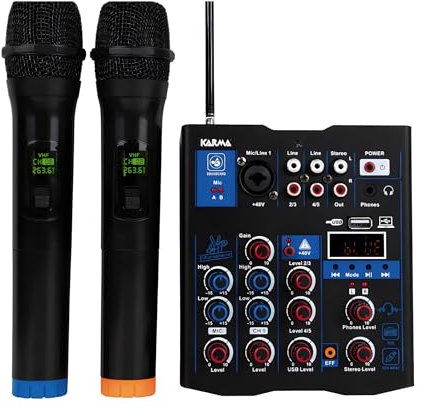 Mixer 5 canali con doppio radiomicrofono