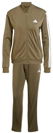 adidas Donna ESSENTIALS 3-STRIPES TRACKSUIT, Olive Strata, S