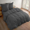 Deconovo Bettwäsche Set Superweiche Bettdecke Umweltfreundlich Bettbezüge Schlafzimmer 2 Kissenbezüge 3teilig, 3tlg: 200 * 220cm + 2 x 80 * 80cm, Dunkelgrau