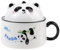 lachineuse - Bol à Ramen Asiatique Panda - Porcelaine - 1020 ML - Avec Couvercle & Couverts - Bol Petit-Déjeuner, Soupe, Riz, Nouilles Instantanées - Idée Cadeau Asiatique, Japon, Chine - Colori Blanc