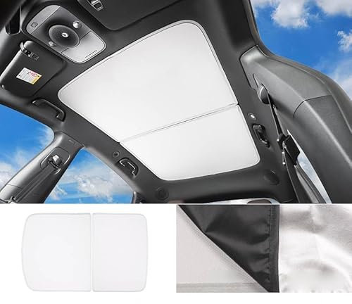 Parasol de Techo de Cristal para Smart #3 Smart 3 2023 2024 2025, Techo Parasol Protector Solar Protección Solar UV Sombrillas de Techo de Vidrio,White-Mesh