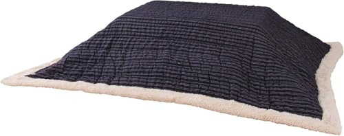 ROOM ESSENCE Kotatsu KK-140NV Futon-Steppdecke, gestreift, rechteckig, 190 x 230 cm, Marineblau