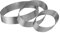 VINTORKY 3 Piezas herramientas cortador de para hornear formas anillos pequeño heladera frigirificos molde redondo para pastel molde de pastel de mousse Acero inoxidable Silver