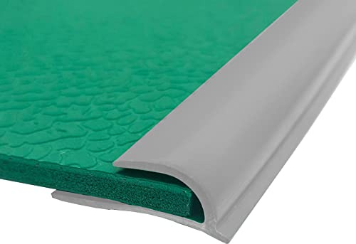 Bordure grise à décoller et à coller – Bordure en PVC de 20 m pour paillasson, tapis de sol, parfait pour les sols stratifiés et en vinyle