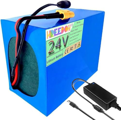 ZHANGshouf 24 Volt Lithium Battery 24V Lithium-ion Battery 24V 8AH 10AH 12AH 15AH 18AH 20AH 25AH Rechargeable Battery with 25.2V Charger for 0-600W Motor