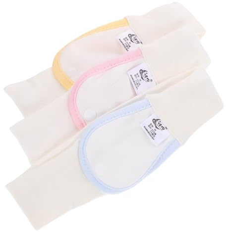 BRIGHTFUFU Verstellbare Windelbefestigungsgurte mit Bewegungsfreiheit aus Baumwolle 3 Stück Windelgürtel Windelfixierer Zubehör Zufällige Farbe für Kleinkinder