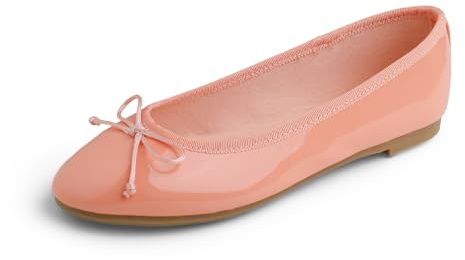 Feversole Women's Macaroon Colorful Memory Foam Cushion Ballet Flat Pumps Patent