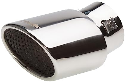 Simoni Racing Auspuffblende Oval/Schräg Edelstahl - 86x118xL160mm - Anschluß 44->76mm