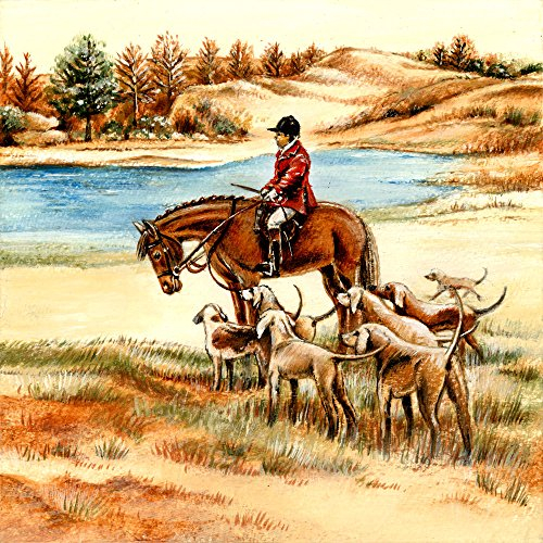 BYUP 20 Servietten Jagdsaison/Jäger/Pferd/Wald/Herbst 33x33cm, 3-lagig, bunt, Papier