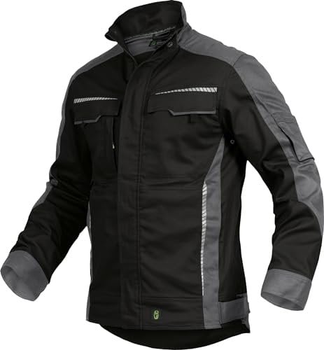 Leib Wächter Flex-Line Herren Arbeitsjacke Bundjacke (5XL, Schwarz/Grau)