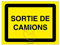 Panneau de Chantier en AKILUX 5mm - KC1 Indication de Chantier (600 x 450 mm Akilux 5 mm, Panneau KC1 Sortie CAMIONS)