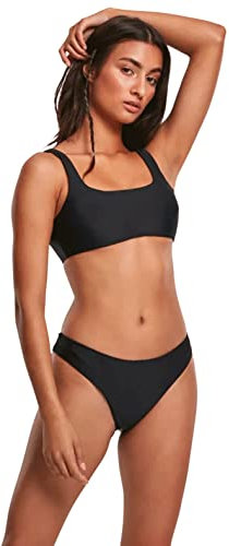 URBAN CLASSICS Bikini da Donna Mare, Brassière e Slip a Vita Bassa, Costume da Bagno Donna a Due Pezzi, Colore Nero e Taglie XS - XXL
